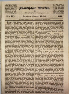 Fränkischer Merkur (Bamberger Zeitung) Montag 26. Juli 1841