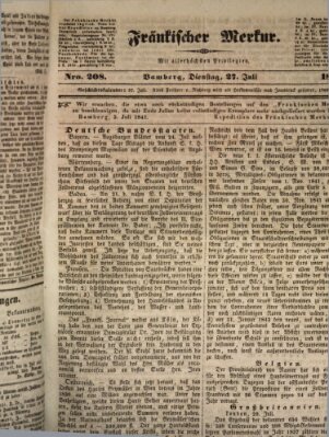 Fränkischer Merkur (Bamberger Zeitung) Dienstag 27. Juli 1841