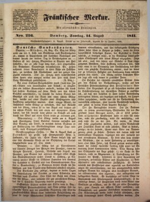 Fränkischer Merkur (Bamberger Zeitung) Samstag 14. August 1841