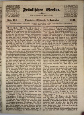 Fränkischer Merkur (Bamberger Zeitung) Mittwoch 8. September 1841