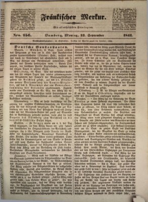 Fränkischer Merkur (Bamberger Zeitung) Montag 13. September 1841