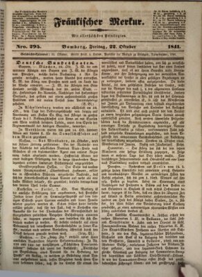 Fränkischer Merkur (Bamberger Zeitung) Freitag 22. Oktober 1841