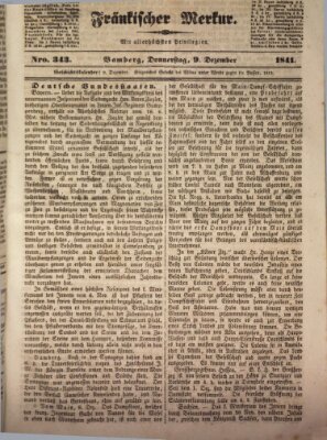 Fränkischer Merkur (Bamberger Zeitung) Donnerstag 9. Dezember 1841