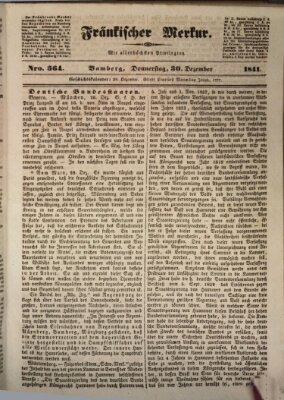 Fränkischer Merkur (Bamberger Zeitung) Donnerstag 30. Dezember 1841