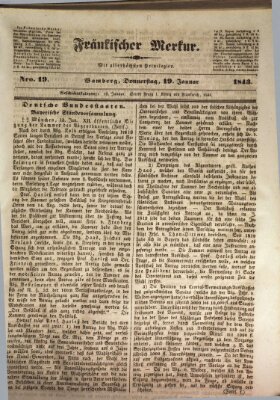 Fränkischer Merkur (Bamberger Zeitung) Donnerstag 19. Januar 1843