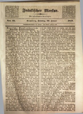 Fränkischer Merkur (Bamberger Zeitung) Sonntag 22. Januar 1843