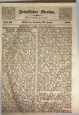 Fränkischer Merkur (Bamberger Zeitung) Sonntag 29. Januar 1843