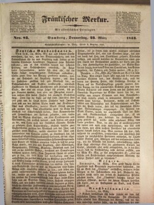 Fränkischer Merkur (Bamberger Zeitung) Donnerstag 23. März 1843