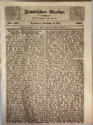 Fränkischer Merkur (Bamberger Zeitung) Dienstag 2. Mai 1843