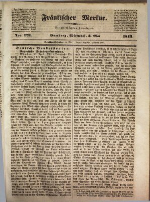 Fränkischer Merkur (Bamberger Zeitung) Mittwoch 3. Mai 1843