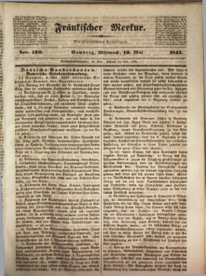 Fränkischer Merkur (Bamberger Zeitung) Mittwoch 10. Mai 1843