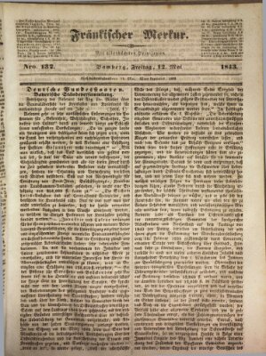 Fränkischer Merkur (Bamberger Zeitung) Freitag 12. Mai 1843