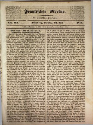 Fränkischer Merkur (Bamberger Zeitung) Dienstag 23. Mai 1843