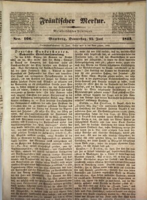 Fränkischer Merkur (Bamberger Zeitung) Donnerstag 15. Juni 1843