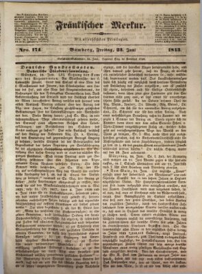 Fränkischer Merkur (Bamberger Zeitung) Freitag 23. Juni 1843