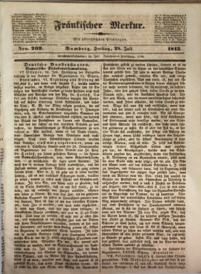 Fränkischer Merkur (Bamberger Zeitung) Freitag 28. Juli 1843