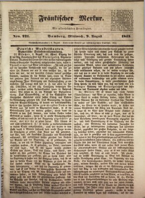 Fränkischer Merkur (Bamberger Zeitung) Mittwoch 9. August 1843