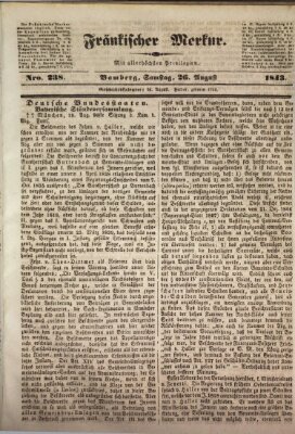 Fränkischer Merkur (Bamberger Zeitung) Samstag 26. August 1843