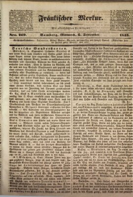 Fränkischer Merkur (Bamberger Zeitung) Mittwoch 6. September 1843