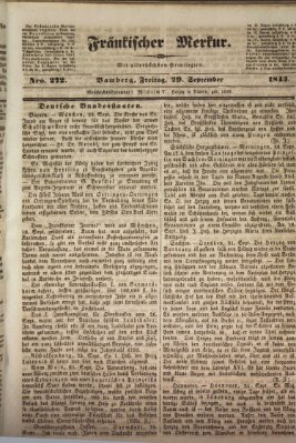 Fränkischer Merkur (Bamberger Zeitung) Freitag 29. September 1843