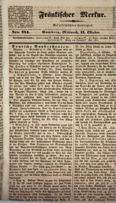 Fränkischer Merkur (Bamberger Zeitung) Mittwoch 11. Oktober 1843