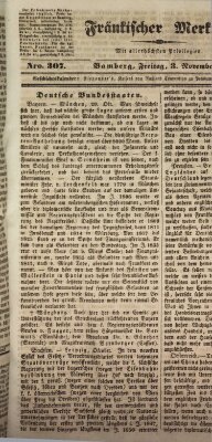 Fränkischer Merkur (Bamberger Zeitung) Freitag 3. November 1843