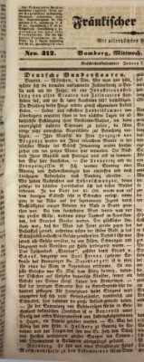 Fränkischer Merkur (Bamberger Zeitung) Mittwoch 8. November 1843