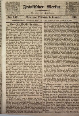 Fränkischer Merkur (Bamberger Zeitung) Mittwoch 6. Dezember 1843