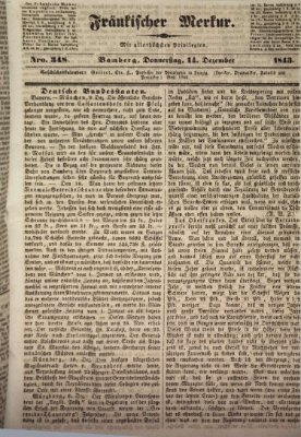 Fränkischer Merkur (Bamberger Zeitung) Donnerstag 14. Dezember 1843