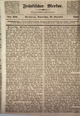 Fränkischer Merkur (Bamberger Zeitung) Donnerstag 21. Dezember 1843