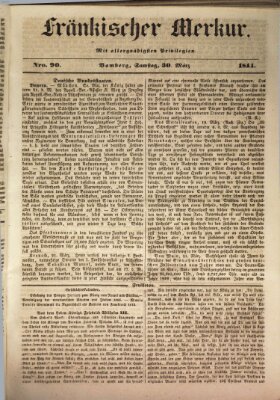 Fränkischer Merkur (Bamberger Zeitung) Samstag 30. März 1844