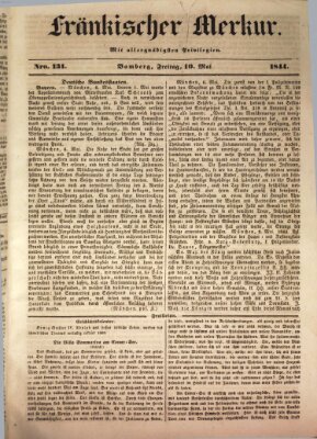 Fränkischer Merkur (Bamberger Zeitung) Freitag 10. Mai 1844