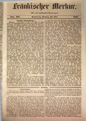 Fränkischer Merkur (Bamberger Zeitung) Montag 13. Mai 1844