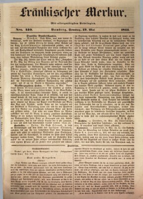 Fränkischer Merkur (Bamberger Zeitung) Sonntag 19. Mai 1844