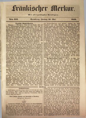 Fränkischer Merkur (Bamberger Zeitung) Freitag 31. Mai 1844