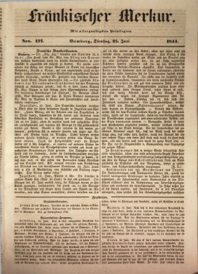 Fränkischer Merkur (Bamberger Zeitung) Dienstag 25. Juni 1844