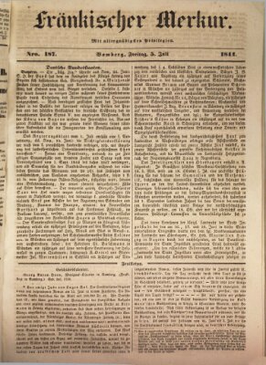 Fränkischer Merkur (Bamberger Zeitung) Freitag 5. Juli 1844