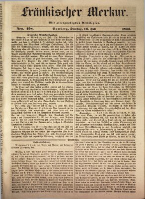 Fränkischer Merkur (Bamberger Zeitung) Dienstag 16. Juli 1844