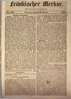 Fränkischer Merkur (Bamberger Zeitung) Freitag 11. Oktober 1844