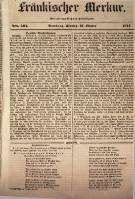 Fränkischer Merkur (Bamberger Zeitung) Sonntag 27. Oktober 1844