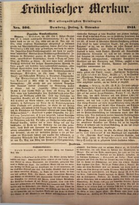 Fränkischer Merkur (Bamberger Zeitung) Freitag 1. November 1844