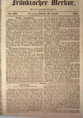 Fränkischer Merkur (Bamberger Zeitung) Sonntag 29. Dezember 1844