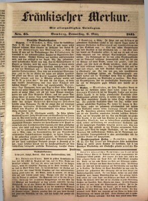 Fränkischer Merkur (Bamberger Zeitung) Donnerstag 6. März 1845