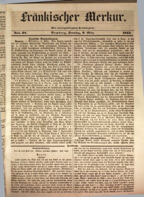 Fränkischer Merkur (Bamberger Zeitung) Sonntag 9. März 1845