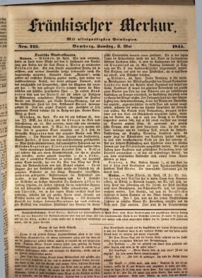 Fränkischer Merkur (Bamberger Zeitung) Samstag 3. Mai 1845