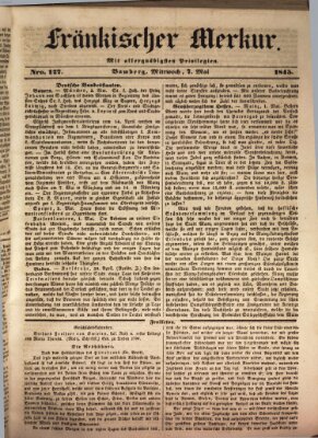 Fränkischer Merkur (Bamberger Zeitung) Mittwoch 7. Mai 1845