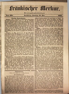 Fränkischer Merkur (Bamberger Zeitung) Sonntag 18. Mai 1845