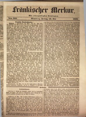 Fränkischer Merkur (Bamberger Zeitung) Freitag 23. Mai 1845