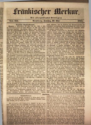 Fränkischer Merkur (Bamberger Zeitung) Samstag 31. Mai 1845