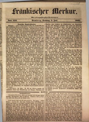 Fränkischer Merkur (Bamberger Zeitung) Sonntag 1. Juni 1845